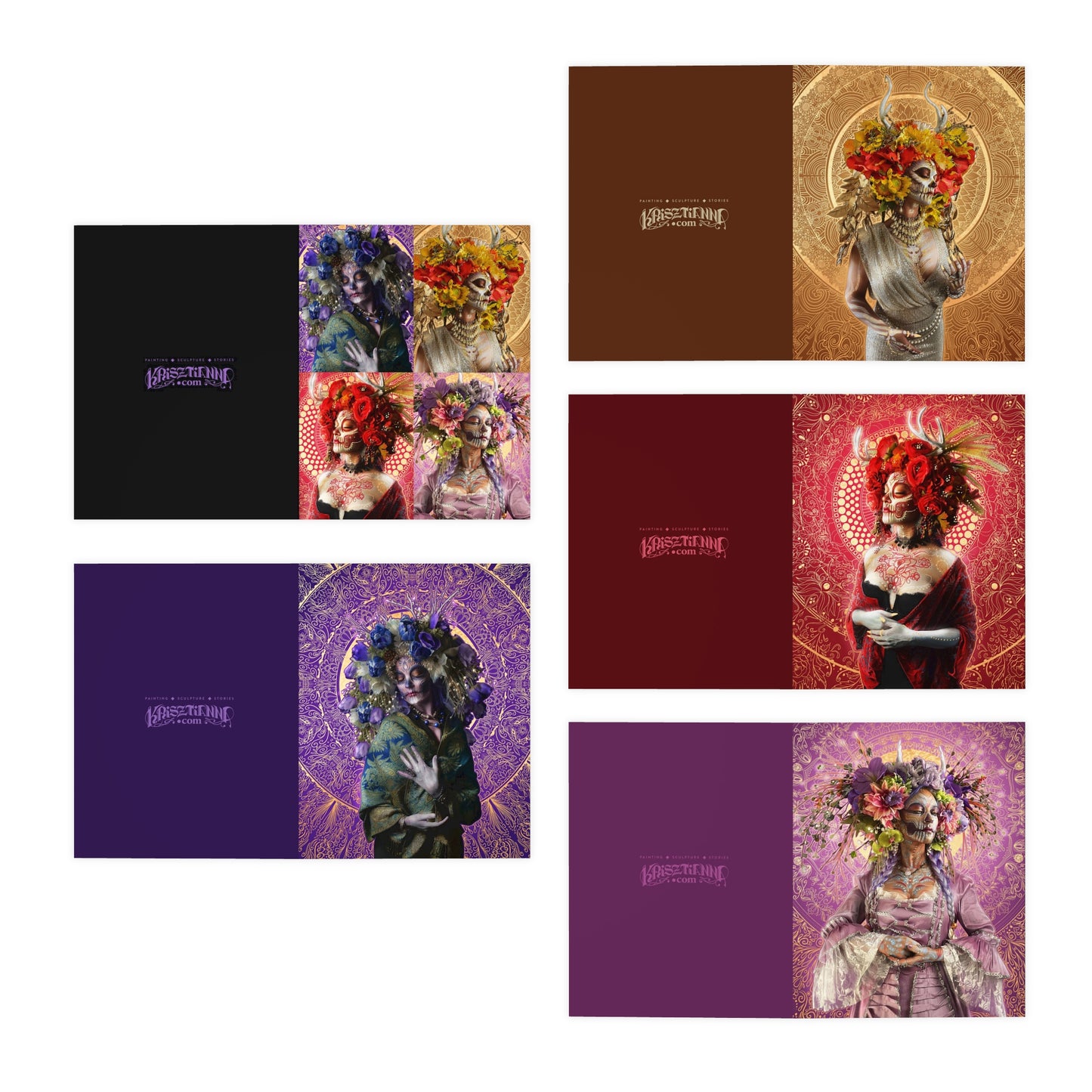 Flowers Of The Grave Greeting Cards (5-Pack)