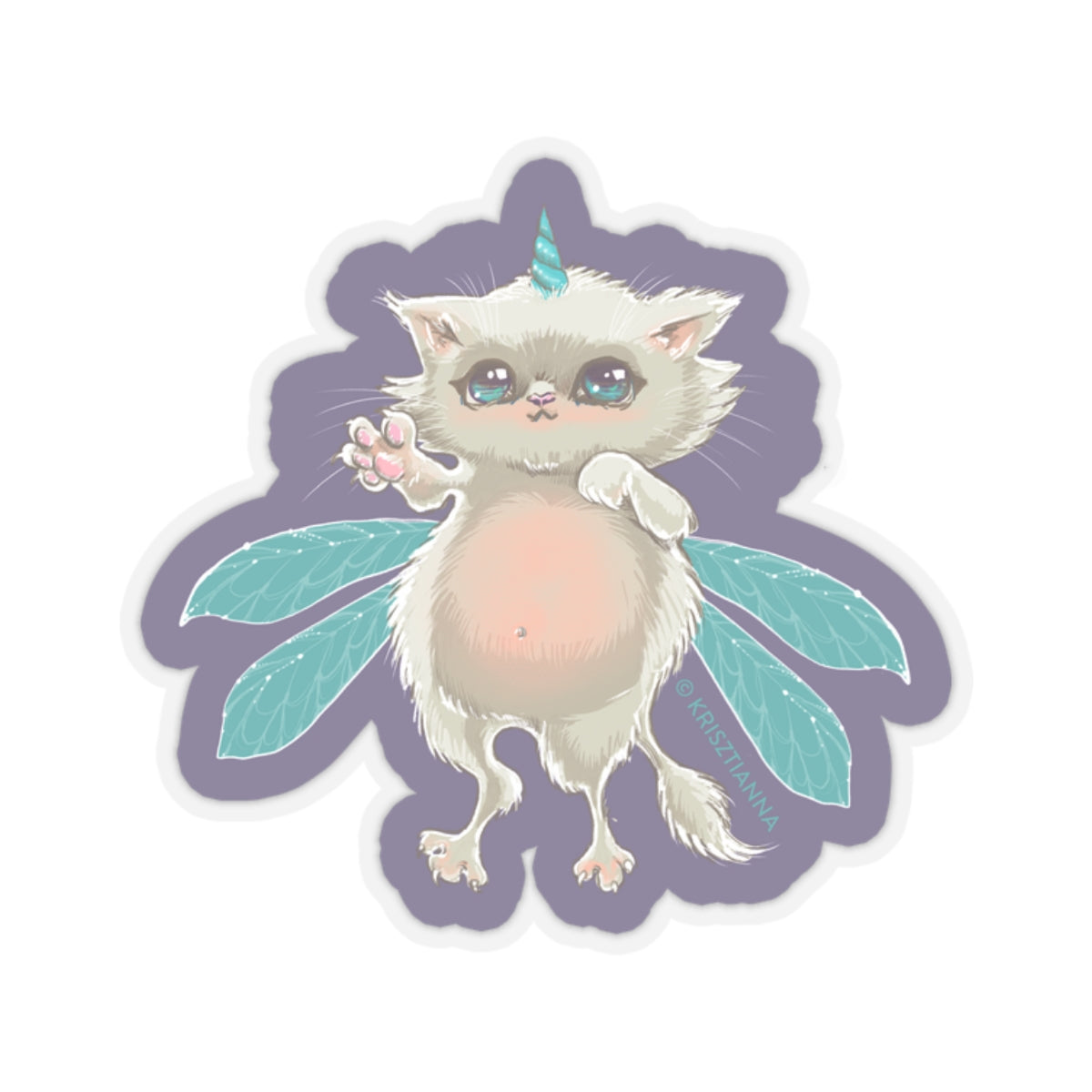 Whiskerfly Uni-Kitty Sticker