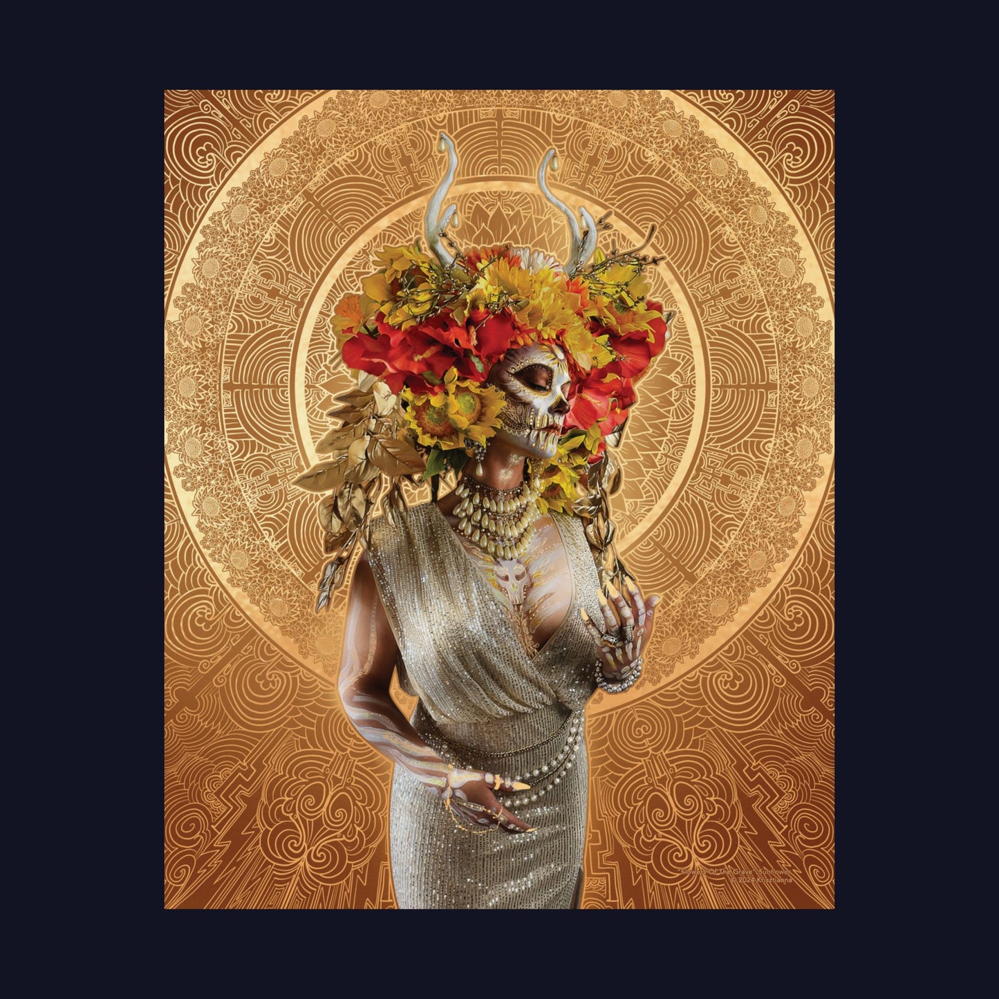 Sunflower "Flowers Of The Grave" Matte Art Print