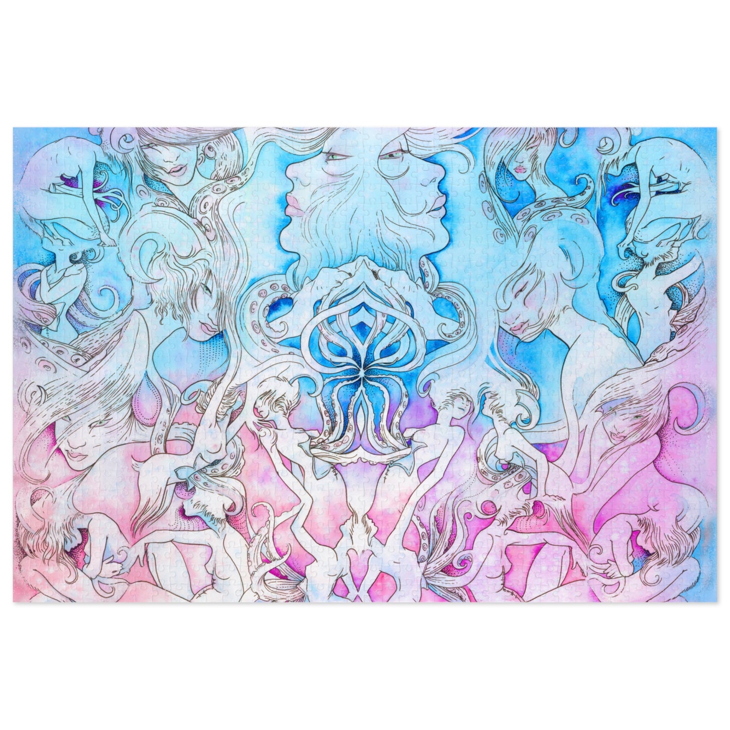 Birth Of Density Watercolor Art Jigsaw Puzzle