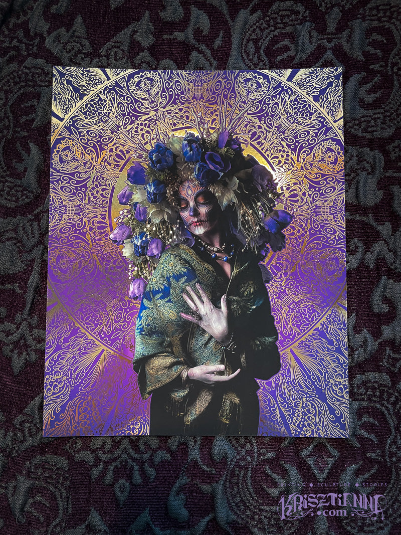 Tulip "Flowers Of The Grave" Reflective Foil Art Print