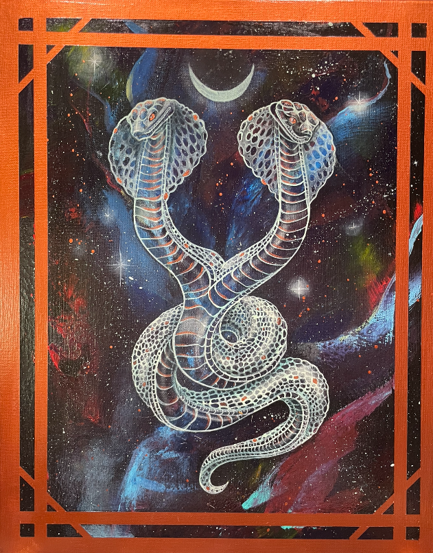 "Cosmic Cobra" Original Acrylic Painting