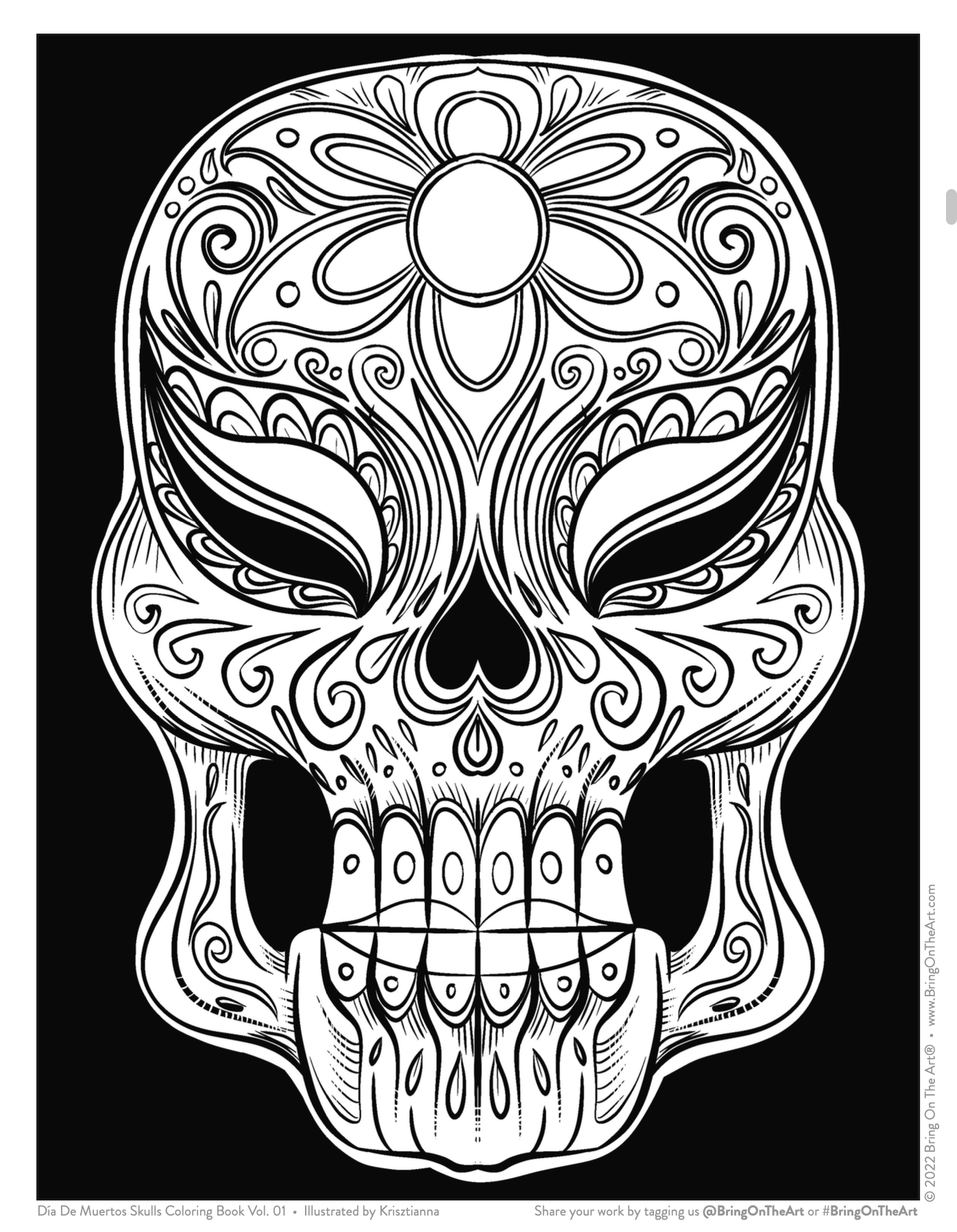 Día De Muertos Skulls Coloring Book Vol. 01