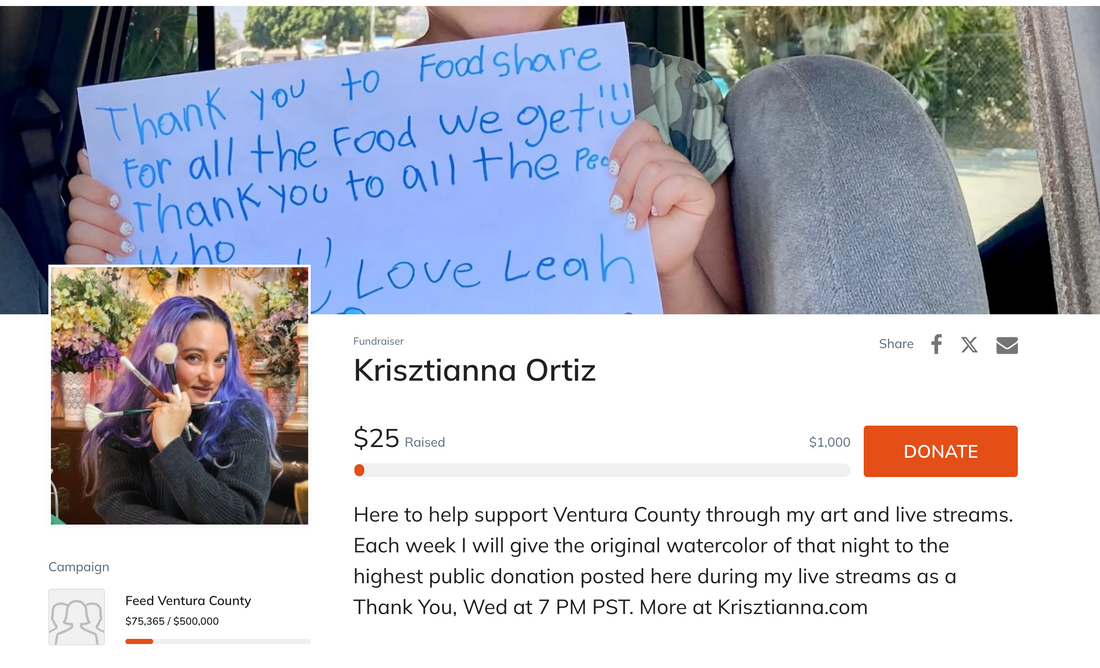 Watercolors For Food - Join Me for Weekly Watercolor Livestreams And Help Support FoodShare