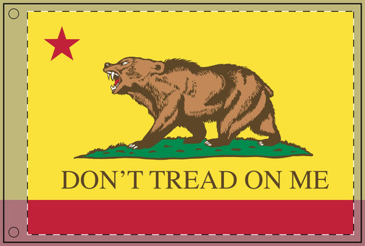 "California Bear: Don't Tread on Me" Double-Sided Flag