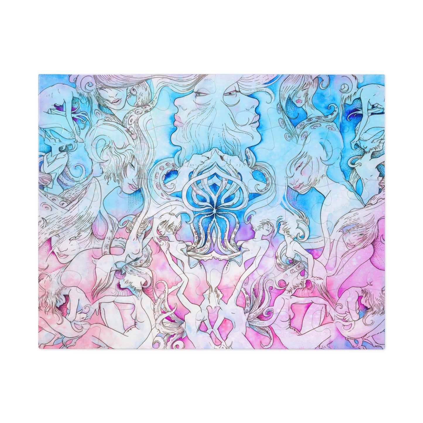 Birth Of Density Watercolor Art Jigsaw Puzzle