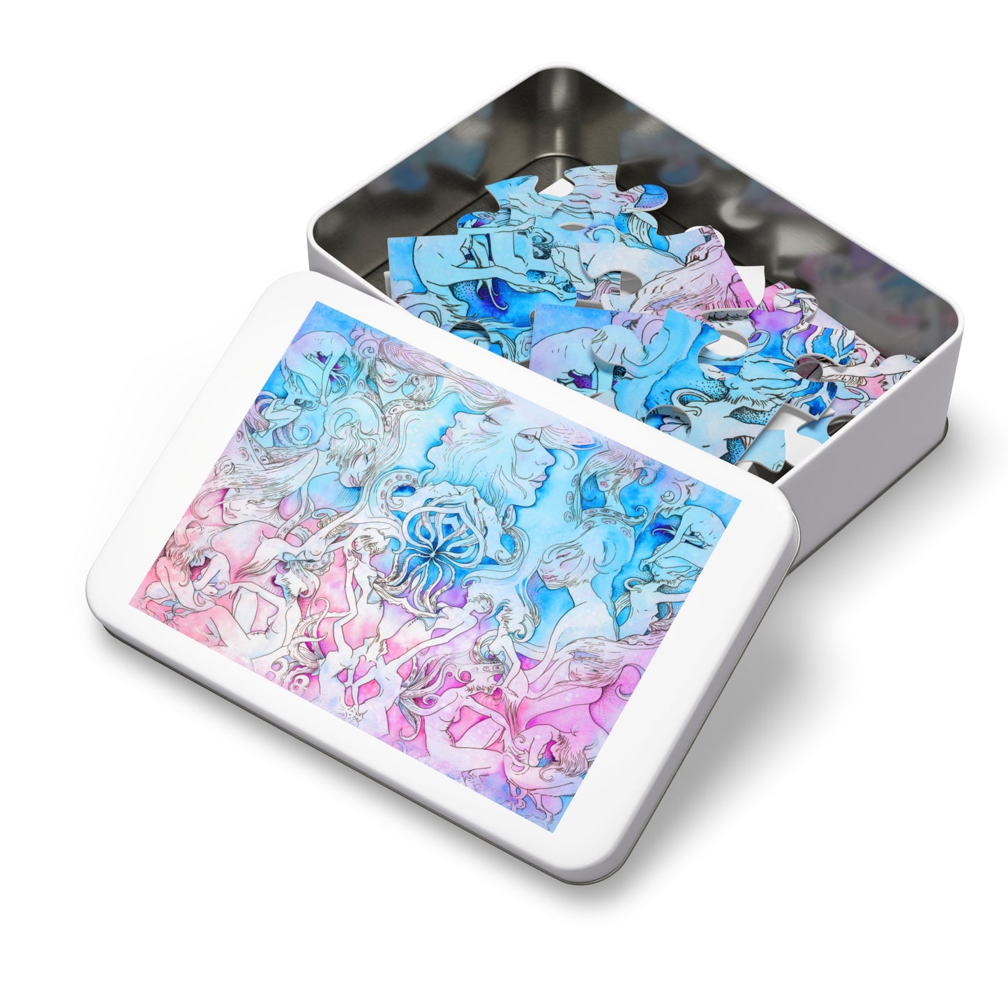Birth Of Density Watercolor Art Jigsaw Puzzle