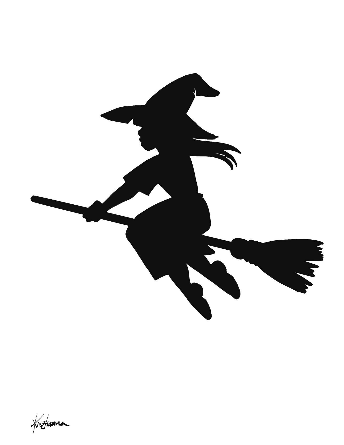 Free Witch Silhouette Template PDF