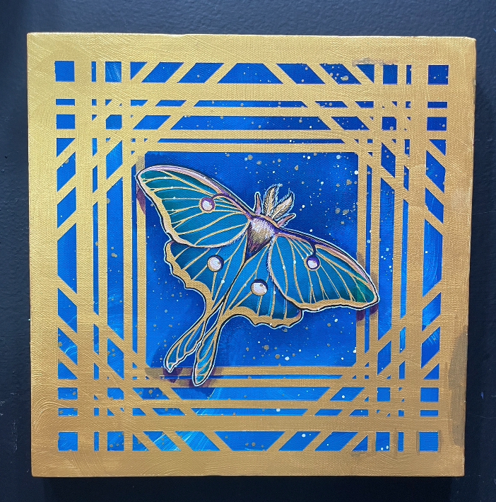 "Luna Moth" Original Acrylic Painting