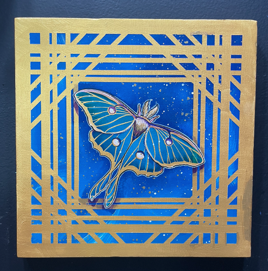 "Luna Moth" Original Acrylic Painting