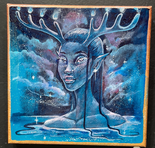 "Cosmic Bath" Original Acrylic Painting