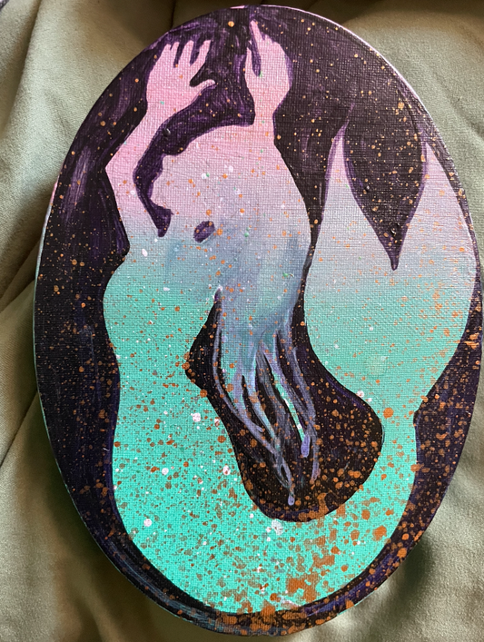 "Little Mermaid 1" original acrylic painting